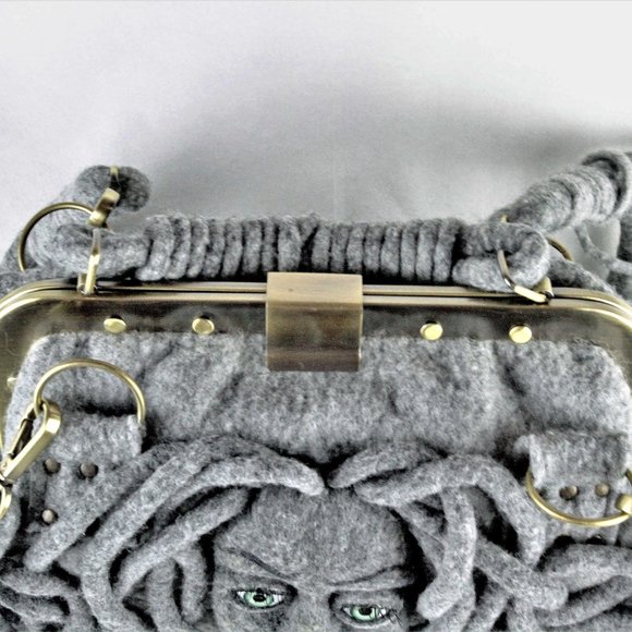 UNIQUE LARGE FELTED BAG RARE GIFT FOR WOMEN - Picture 11 of 14